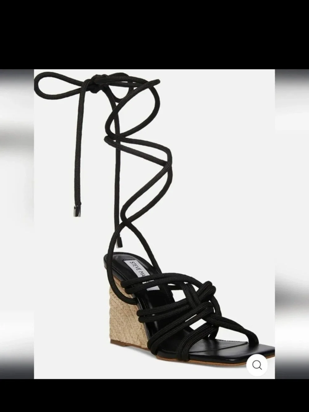 Steve Madden Idolize Womens Squared Toe Wedge Sandal NWOB size 10